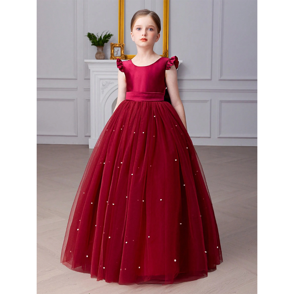 white christmas dresses Sugar Kayne C365 Organza Girls Pageant Dress Off The Shoulder Crystal Bodice Formal Gown Sky / 10 main image 1