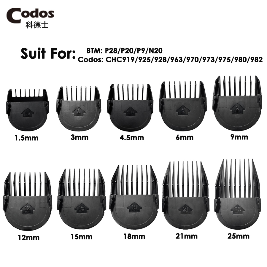 Original Codos Hair Clipper Nozzles 1.5/3/4.5/6/9/12/15/18/21/25mm Hair ...