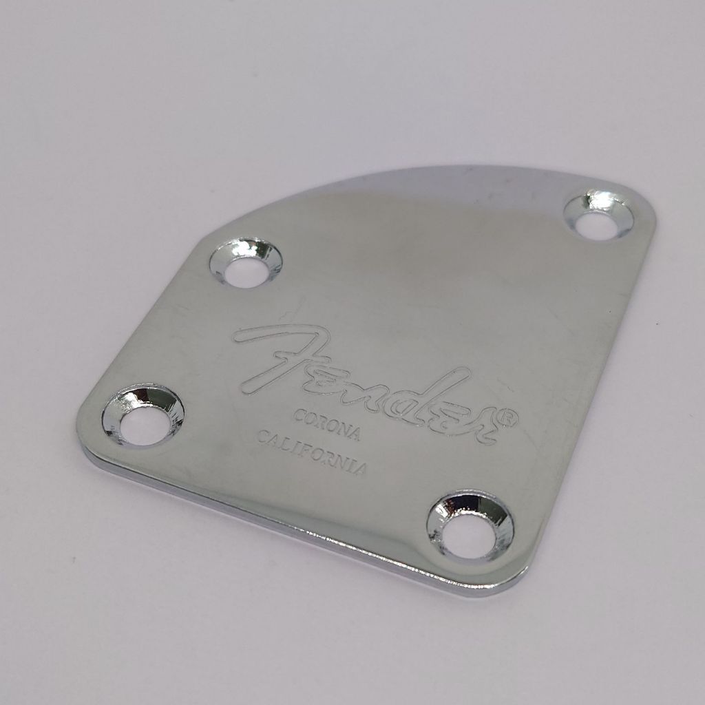 3BOLTKIT-G Chrome Fender USA 3-bolt Neck Plate Kit 70s Telecaster Stratocaster e
