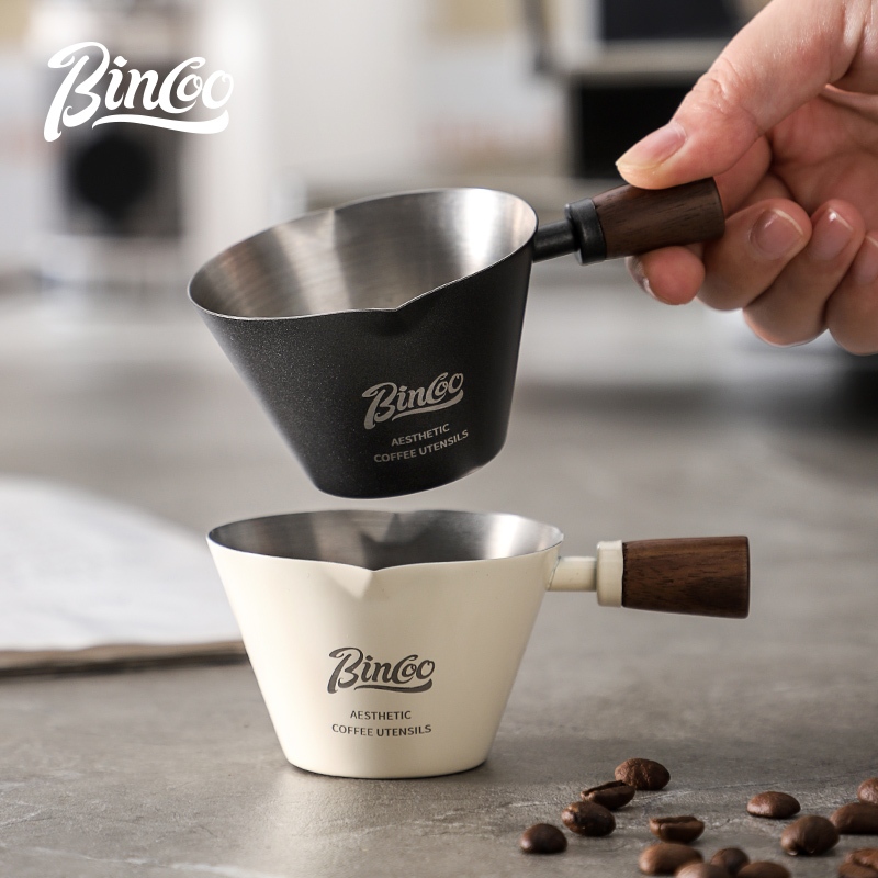 Bincoo Retro Coffee Scoop 2-Pack - Stainless Steel With Walnut Handle | 1/4 Cup (60ml) Measuring Spoon For Coffee & Milk - View #6