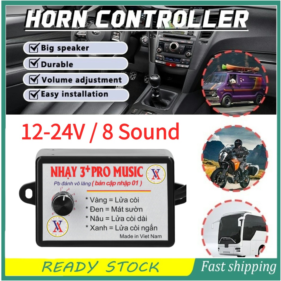 Ready Stock New Nhay 3+ Pro Music Rapid Horn Controller For Car