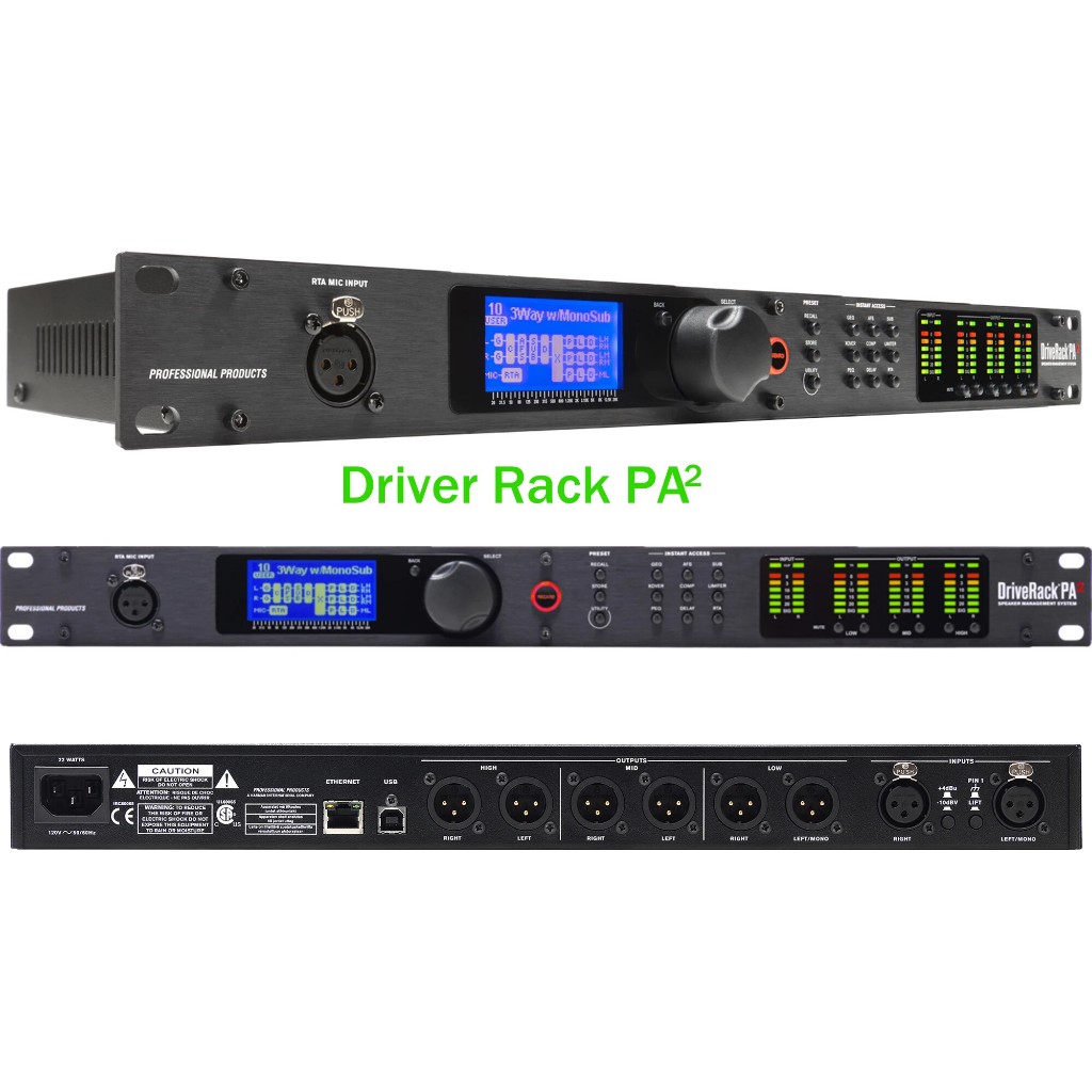 PA2 Driver Rack Speaker Processor 2 Input 6 Output New Stage Audio ...