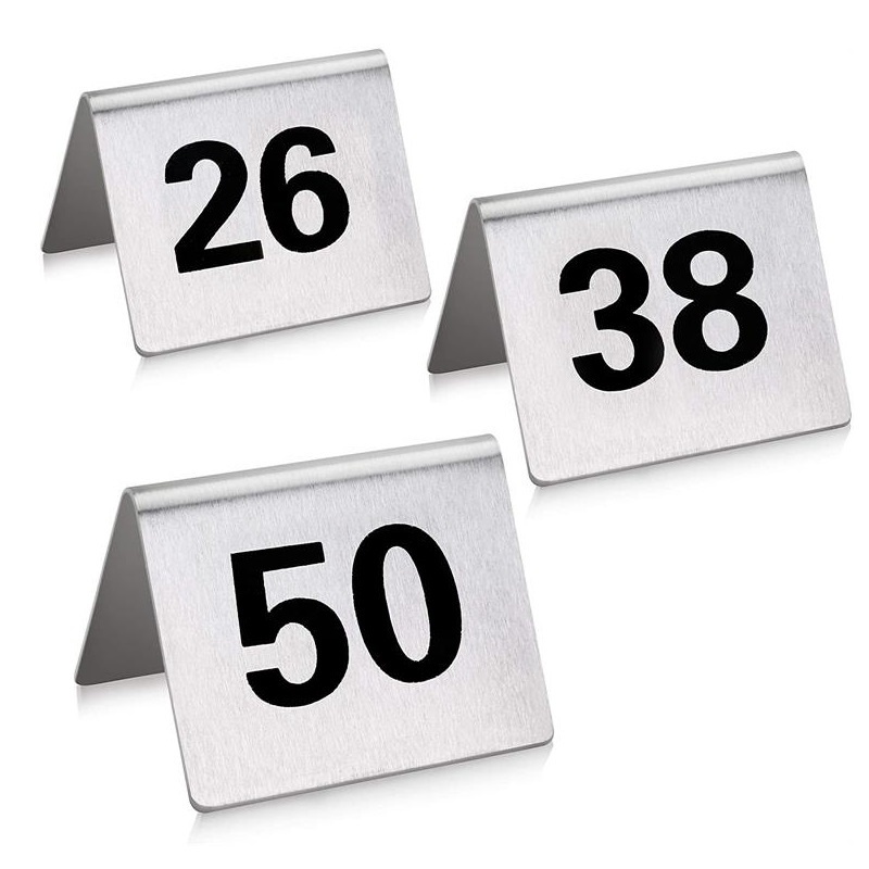 Stainless Steel 7cmx7cm Table Top Number V Stand Two Sides / Table ...