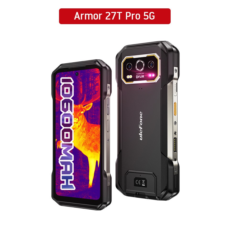 Ulefone Armor 27T Pro 5G Rugged Phone 10600mAh Android 14 Smartphone