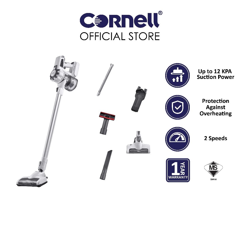 CORNELL 12kPA Cordless Stick Vacuum Cleaner CVCCS1201X Handheld Vacuum