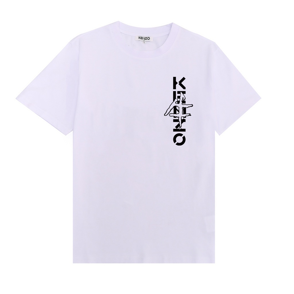 KENZO women s men s summer fashion round neck short sleeved cotton T shirt plus size S 3XL Shopee Malaysia