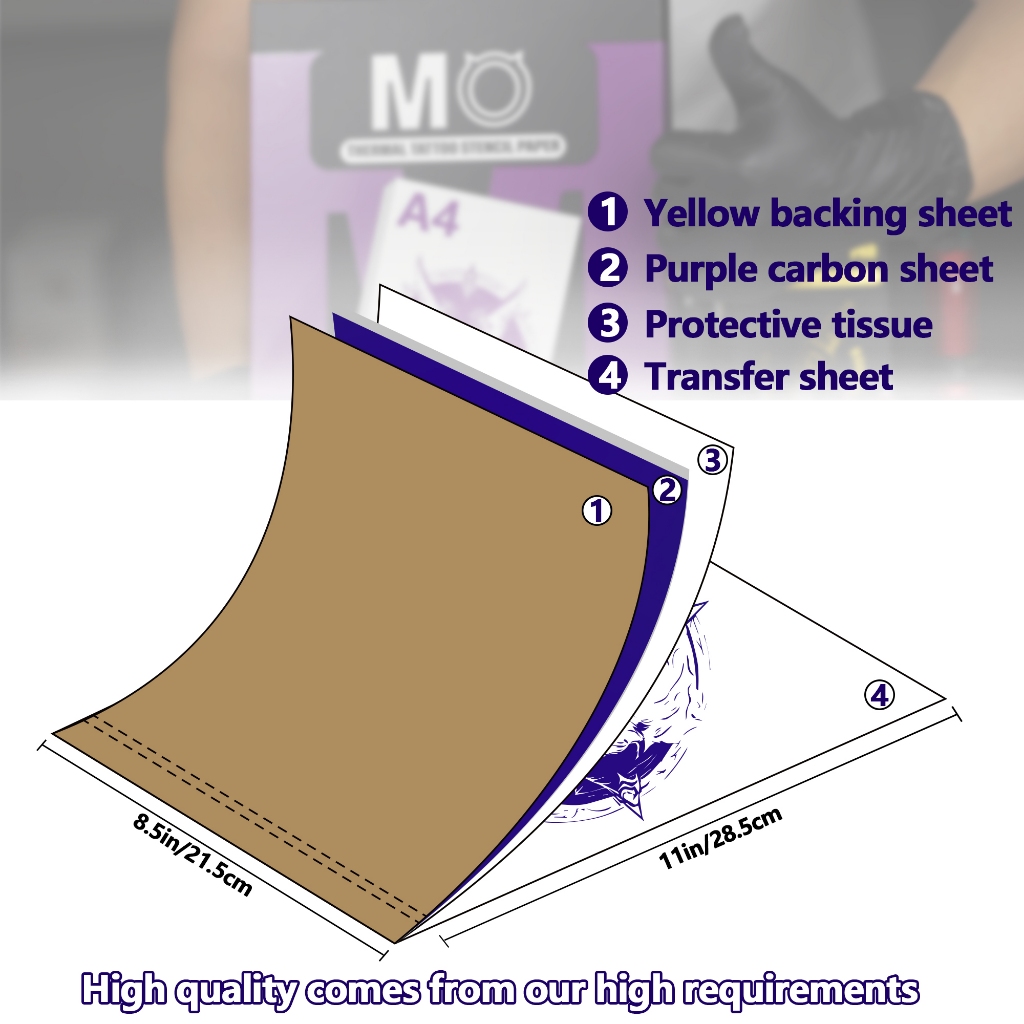 10/30/50 Sheets/Pack MO Tattoo Transfer Paper A4 Size Tattoo Thermal