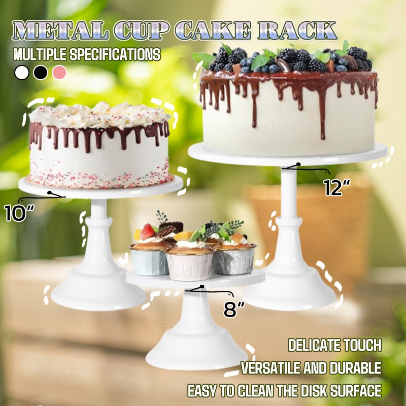 Quick delivery cake stand Metal Iron Cake Stand Round Pedestal Dessert ...