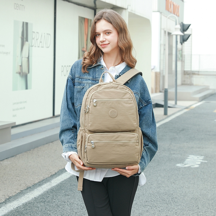 Large Women s Backpack with Multiple Compartments High Capacity Travel and School Bag Lightweight Water Resistant Nylon Designed with Multiple Zippers and Storage Pockets Shopee Malaysia