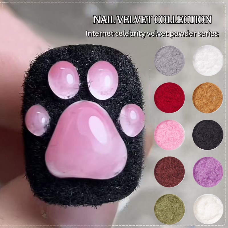 Nail Art Nail Decoration Manicure Plush Powder Velvet powder Cute ...