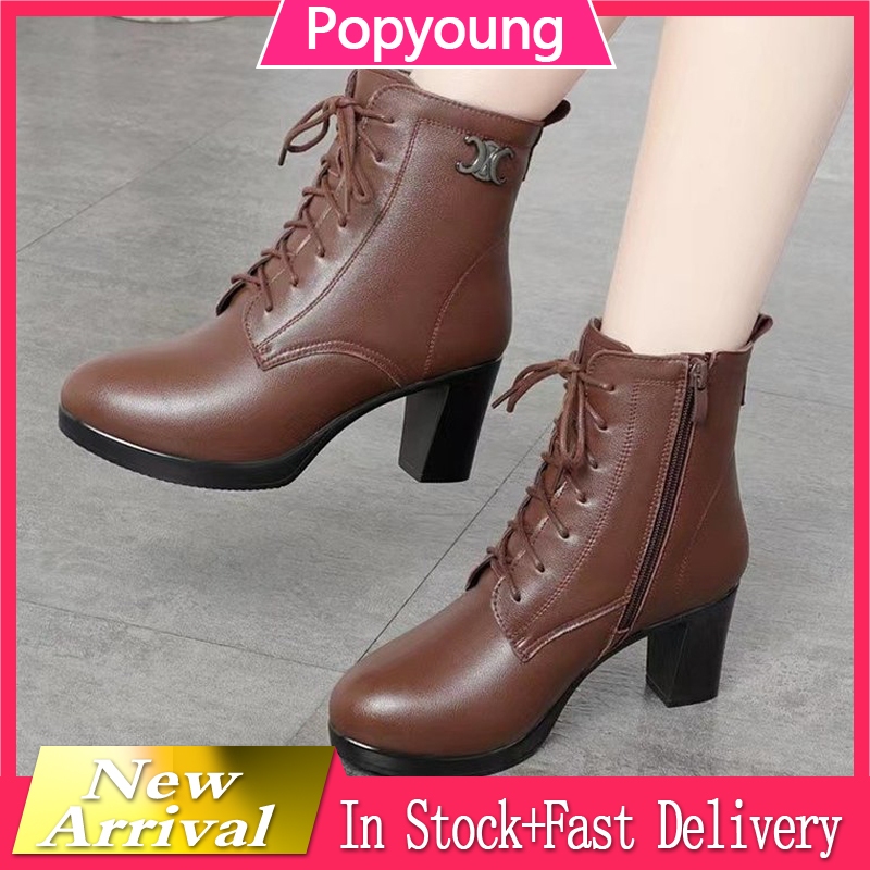 2025 Raya Local Ready Stock Women High-heeled Boots Elegant Fashion New ...