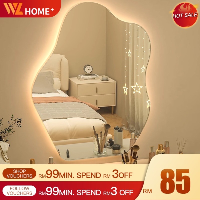 Makeup Mirror with Light Vanity Mirror Mirror Light Cermin Lampu Cloud ...