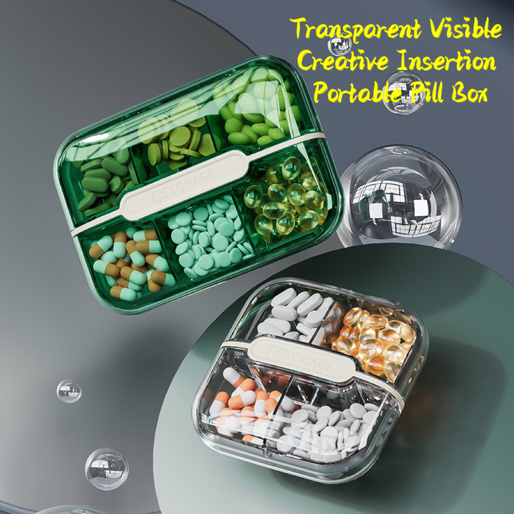 Transparent Visible Pill Box Creative Insertion Portable Three Meals A ...