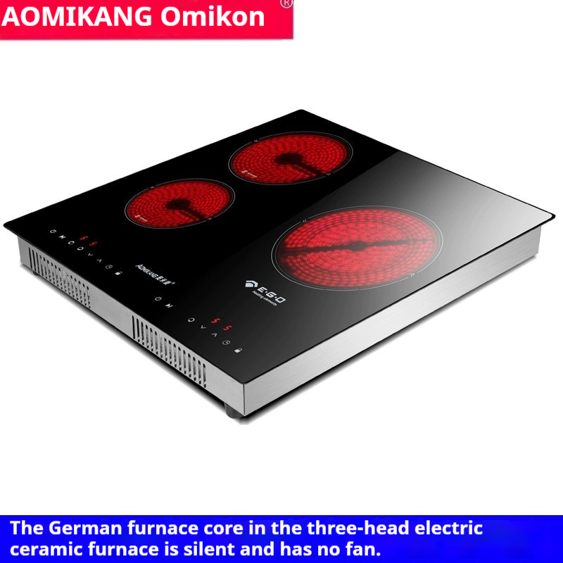 Embedded desktop commercial three head multi eye stove desktop electric ...