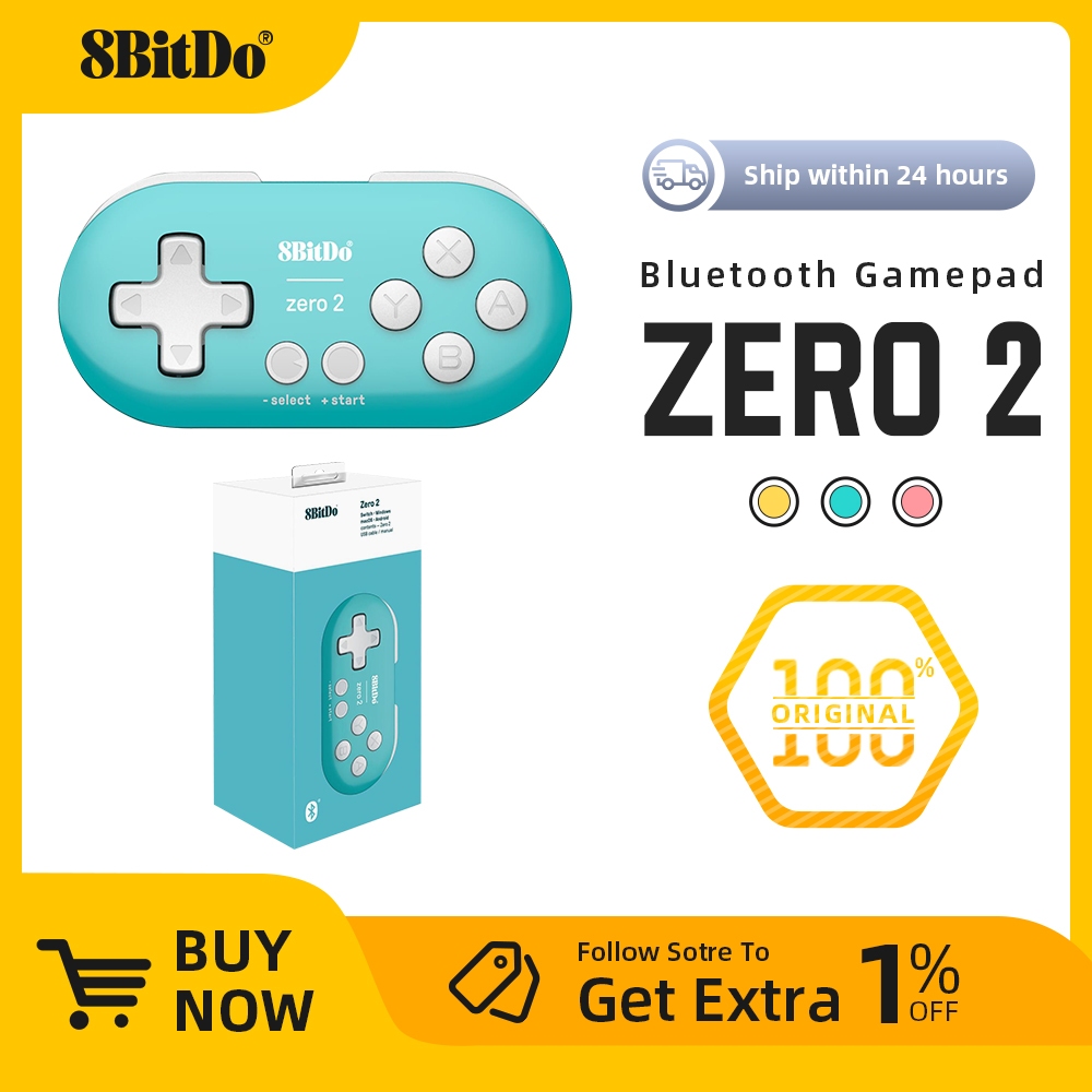 8BitDo Zero 2 Bluetooth Gamepad Mini Controller Compatible for Nintendo ...