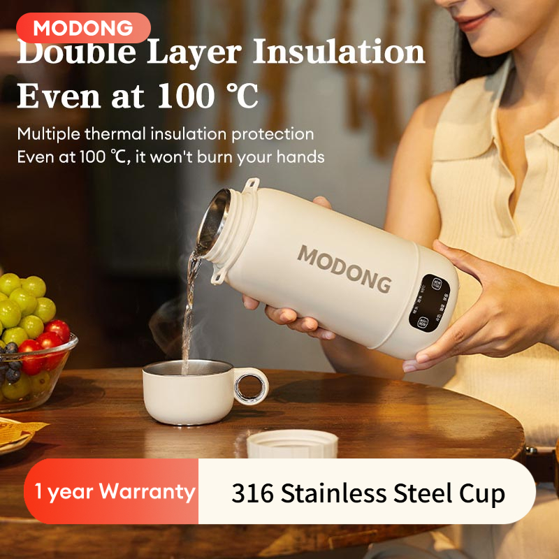 MODONG 1000ML Car Portable Electric Kettle With Constant Temperature ...