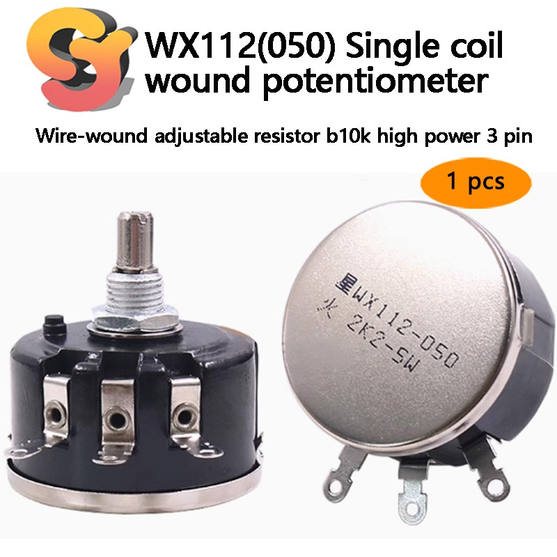 POTENCIOMETRO DE FIO 5W 47K 5W 47K WX112 (050) 5% 01VOLTA