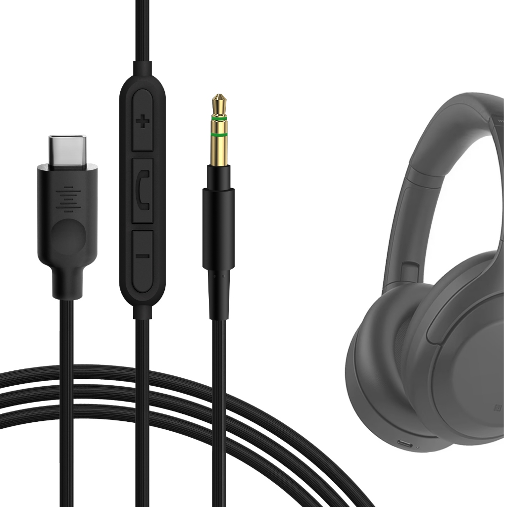 Replacement Audio Cable For Sony Headphones - 3.5mm Braided Cord Compatible With WH-1000XM Series