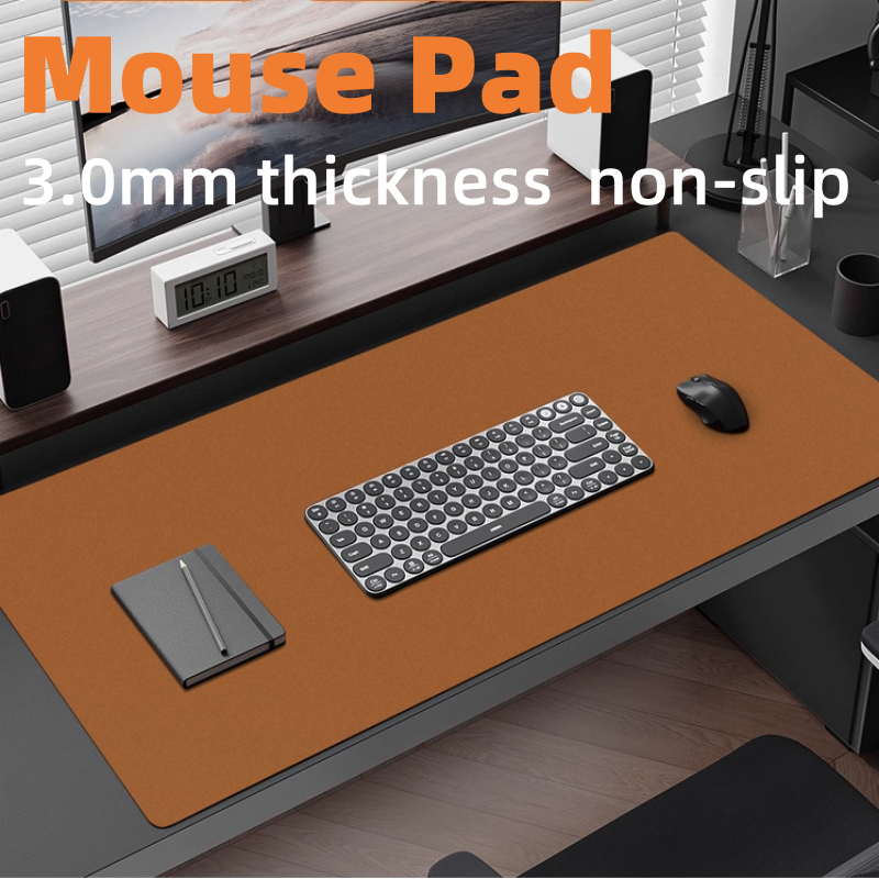 3.0mm Thick Leather Rubber Mouse Pad Oversized Anti-slip Desk Pad 80x40 ...