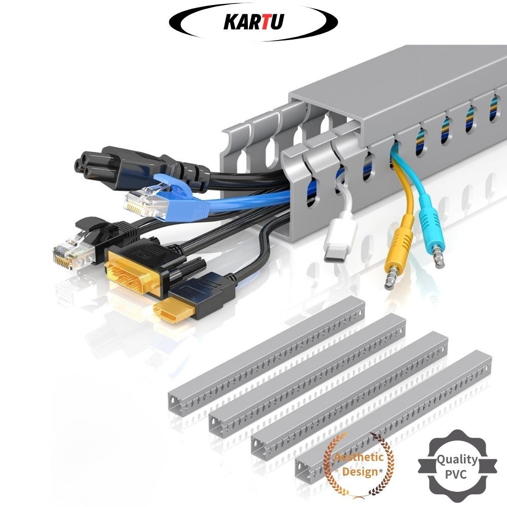 【Ready Stock】Cable Management Raceway for Desk, Open Slot Wiring ...