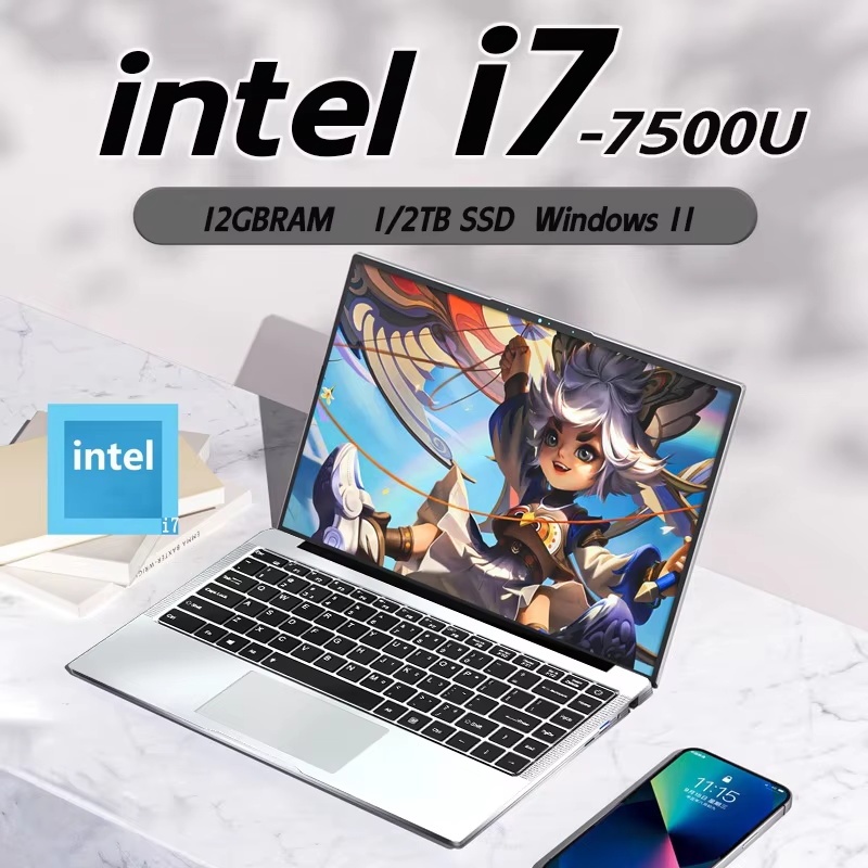 【3-Year-Warranty 】i7 Portable Laptop Computer PC Gamer Windows 11 Intel ...