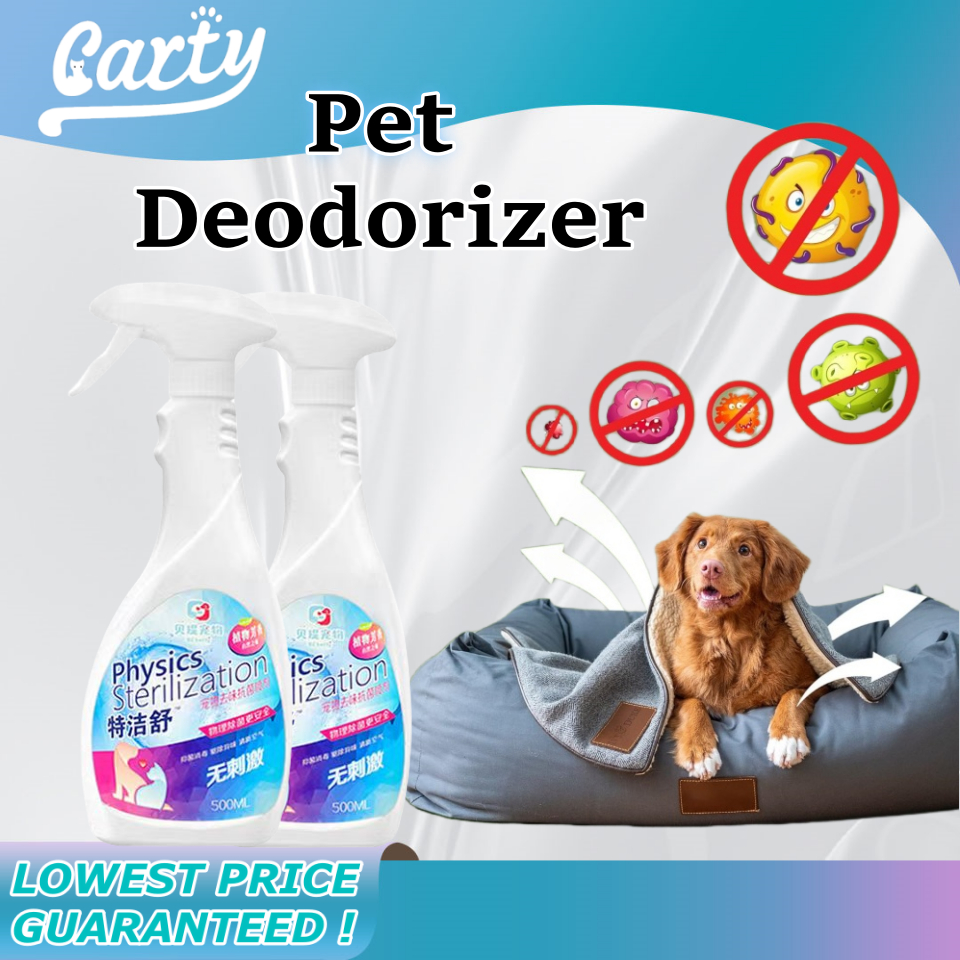 Carty 500ml Pet Deodorizer Spray Dog Cat Deodorant Eliminate Odor ...