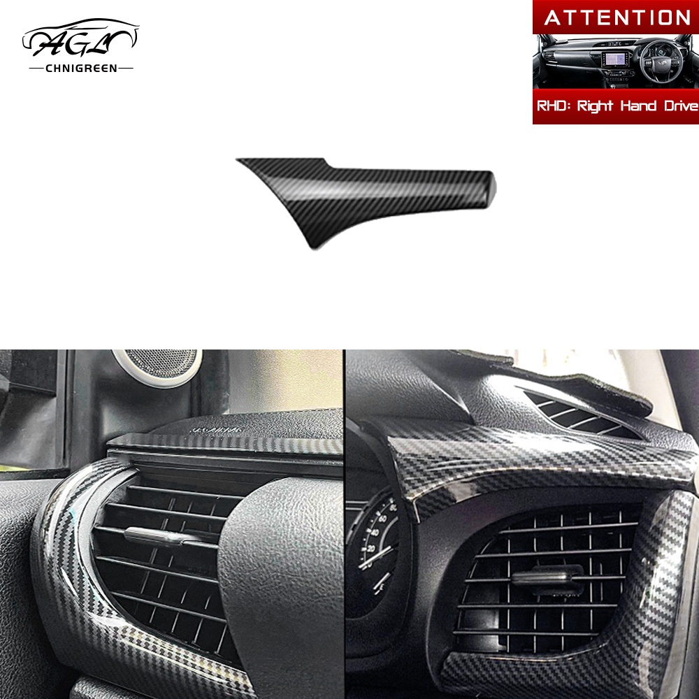 ABS Carbon Fiber Rear Air Condition Outlet AC Vent Trim Compatible With Ford Ranger Everest 2023