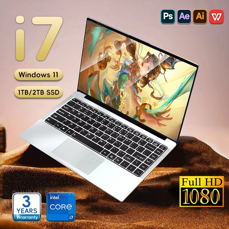 2024 New Laptop Computer Windows 11 Pro Ultra Slim Notebook 14.1 Inch