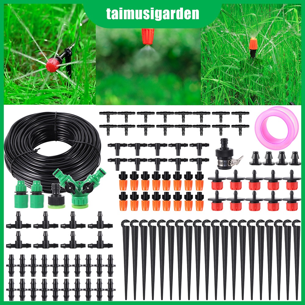 20/25/30M DIY Garden Micro Drip Irrigation System Plant Flower Watering ...