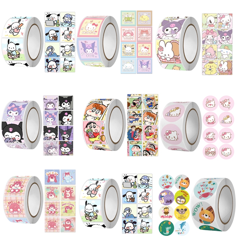 YouAimi 500pcs Sanrio Kuromi Melody DIYTapes Label sticker Gift Box ...