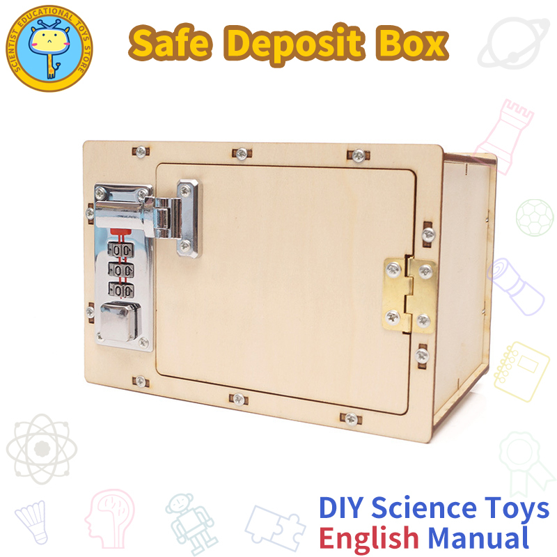 🚀Science Toys🔥DIY Safe Deposit Box STEM Kit Wooden Craft Kids ...