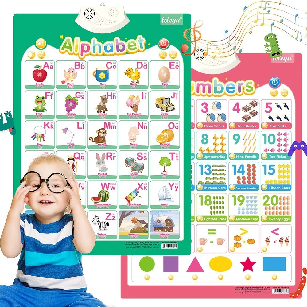 English Interactive Talking Alphabet Poster ABC Wall Chart With Sound ...