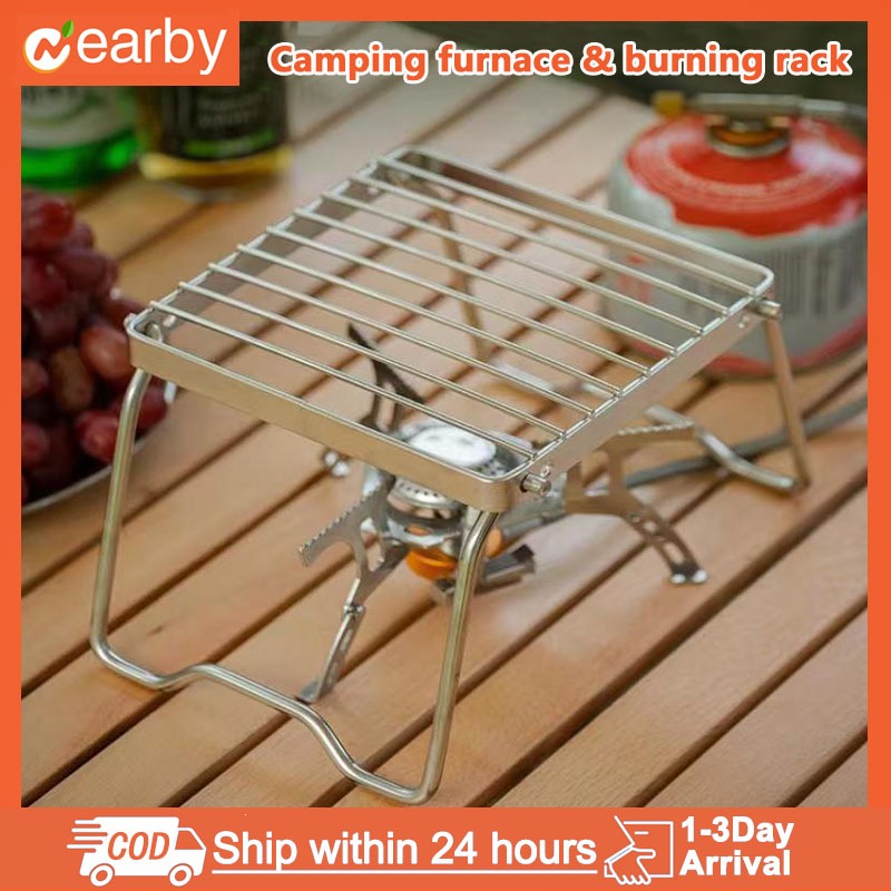 Camping stove rack Campfire Grate Wood branch Burning Stand Campfire ...
