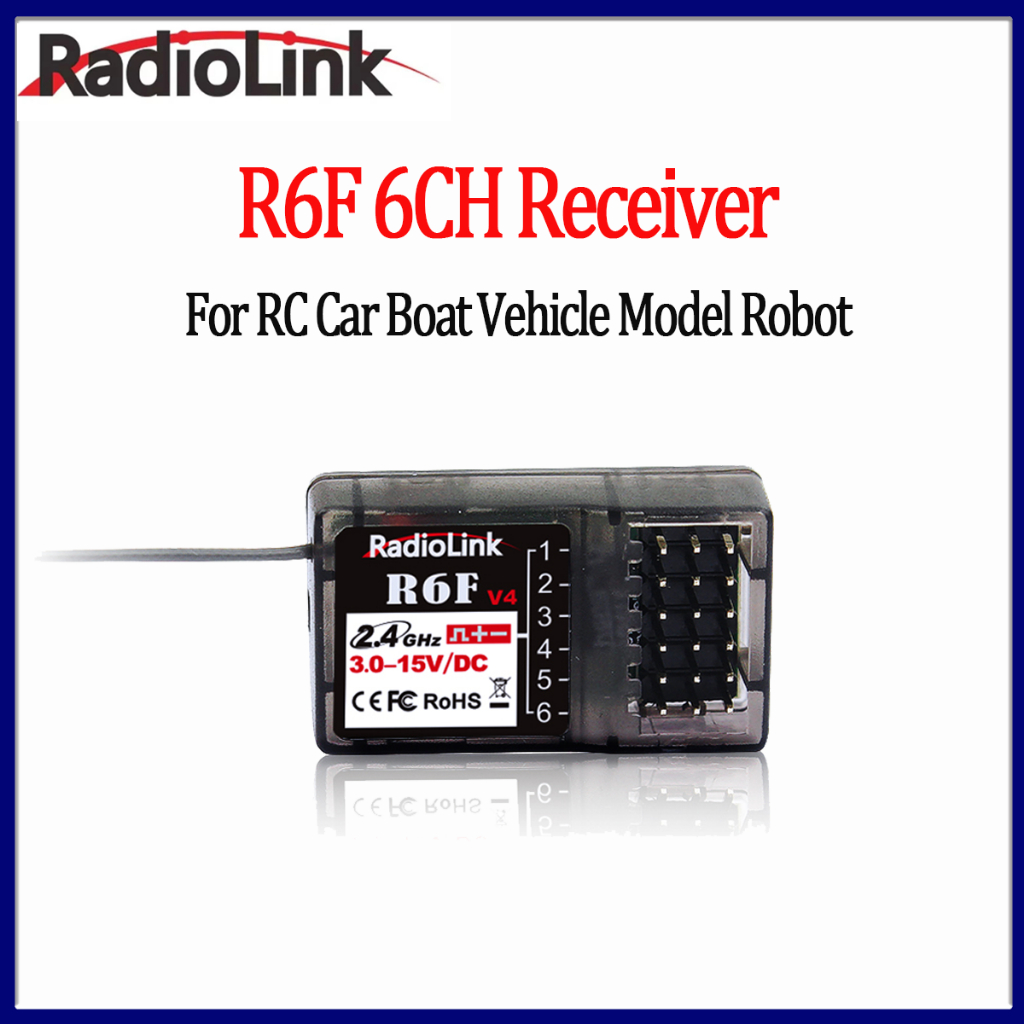 RADIOLINK R6F 6CH 6Channel Receiver 2.4GHz Radio System For RC Car and ...