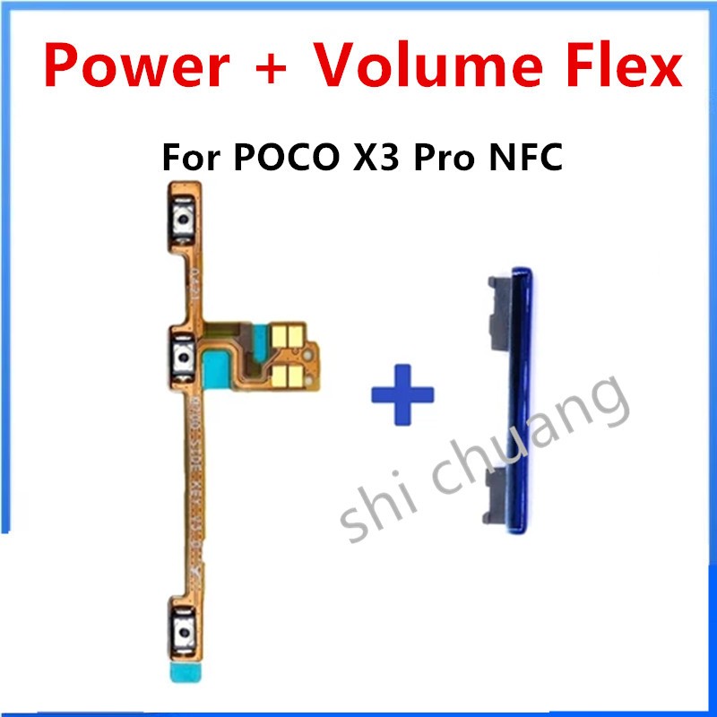 Power on off switch volume button flex For POCO X3 Pro NFC Up Down Side ...