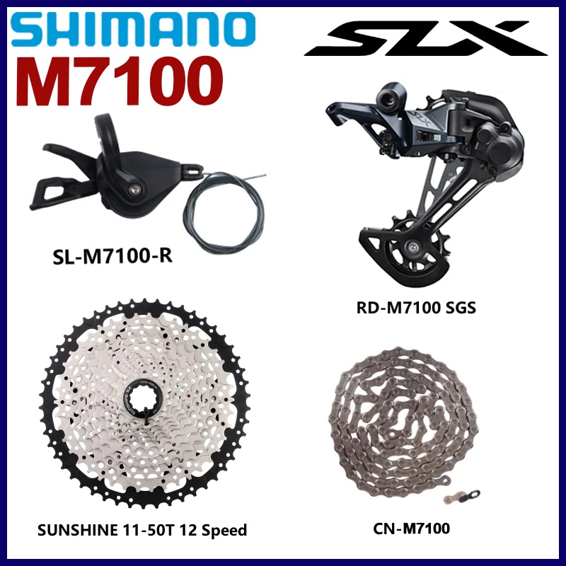 SHIMANO SLX M7100 1x12 Speed Groupset Shifter Rear Derailleur Cassette ...