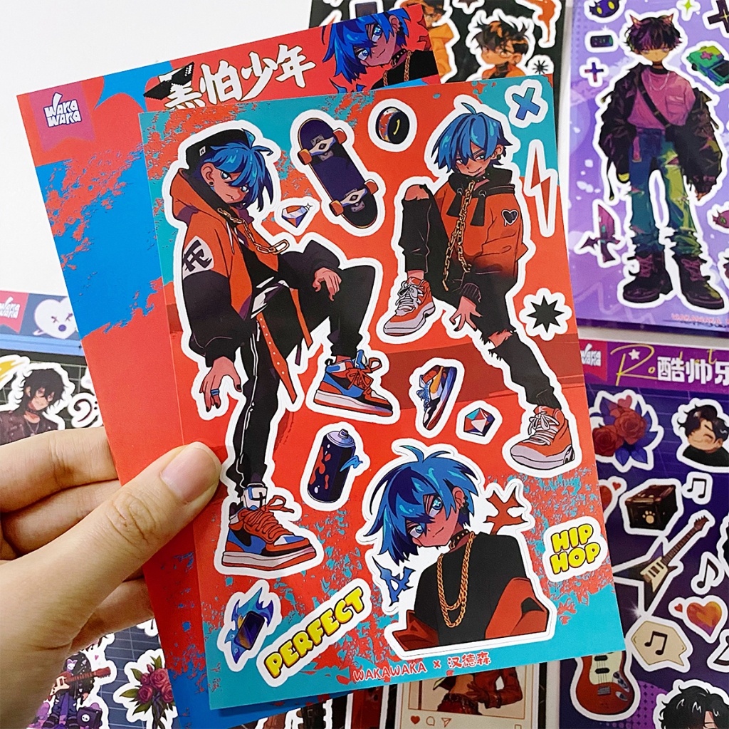 Original Handbook Cuckoo Card Character Sticker diy Collage Handbook ...
