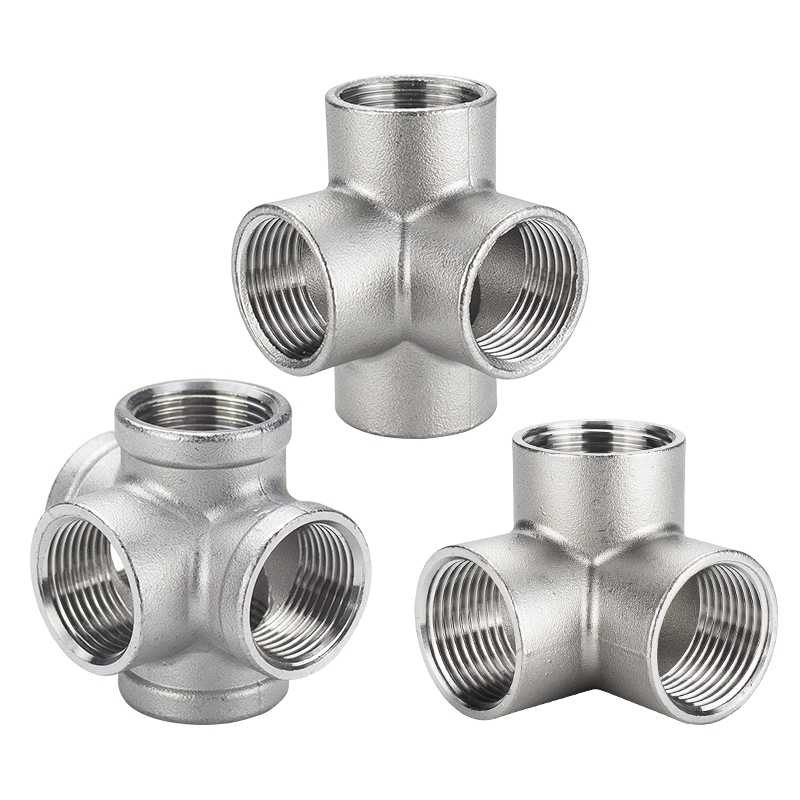 【SYH2】BSPT 304 Stainless Steel Female Threaded 3 Way/4 Way/5 Way Tee ...