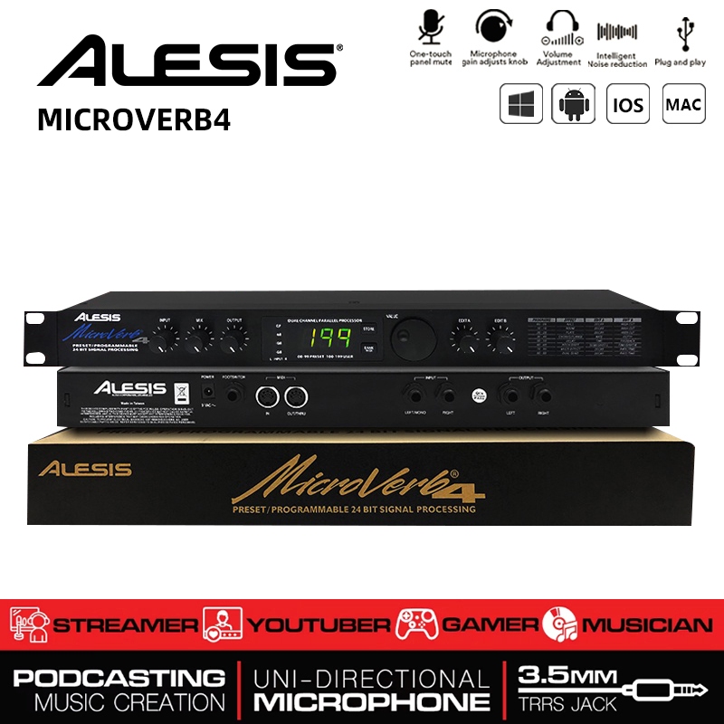 Alesis Microverb4 DSP Professional Digital Effect Processor, Stage KTV ...