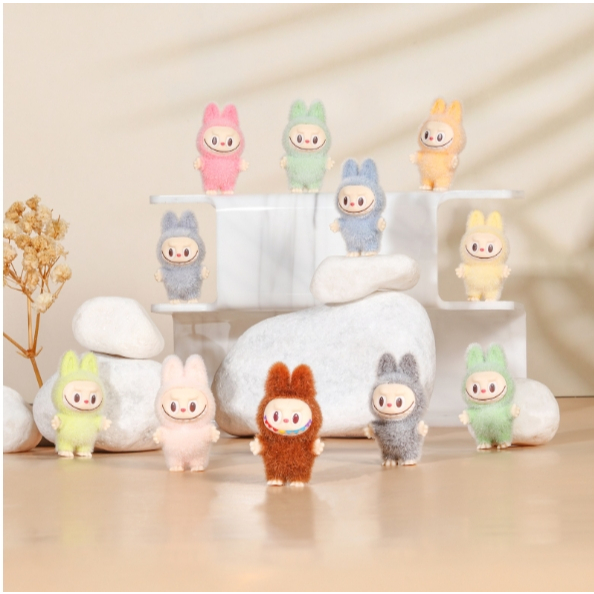 [Optional Colors] Mini Flocking labubu labubu Doll Vinyl Baby Pendant ...