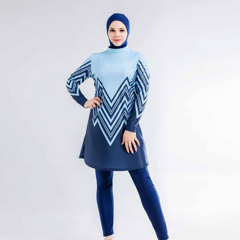 3 piece bathing suit with headscarf clearance