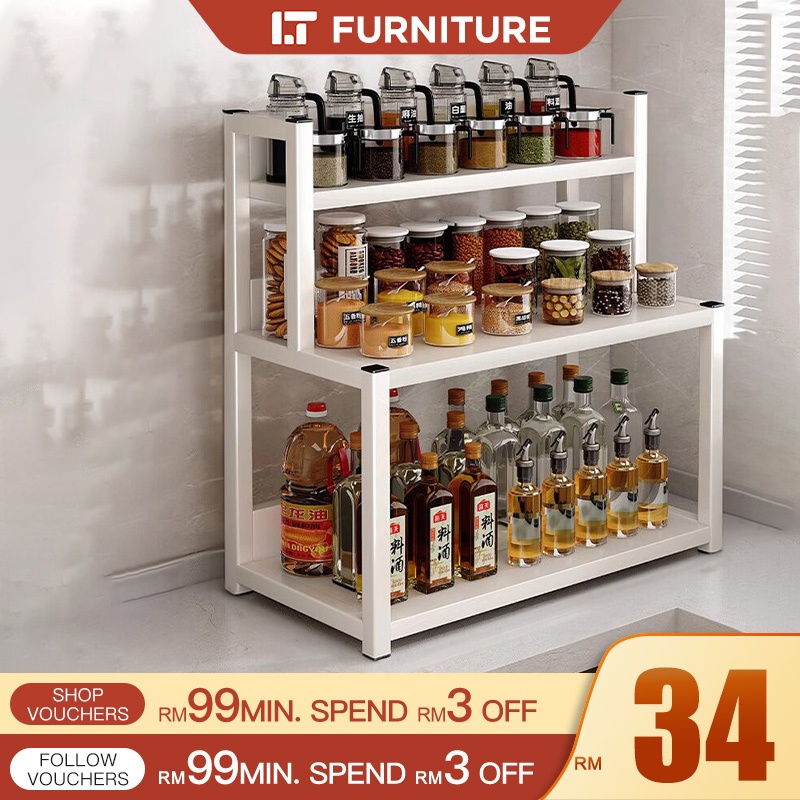 Kitchen Organizer Rak Dapur Kitchen Storage Shelf Spice Rack Kitchen ...