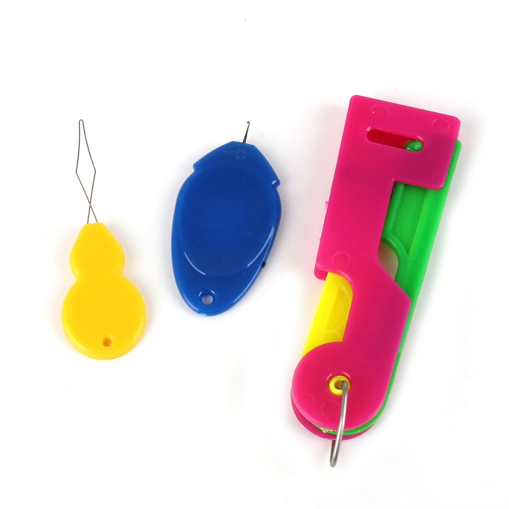 Plastic Needle Threader Lead Needle DIY Handmade Auxiliary Tool Color ...