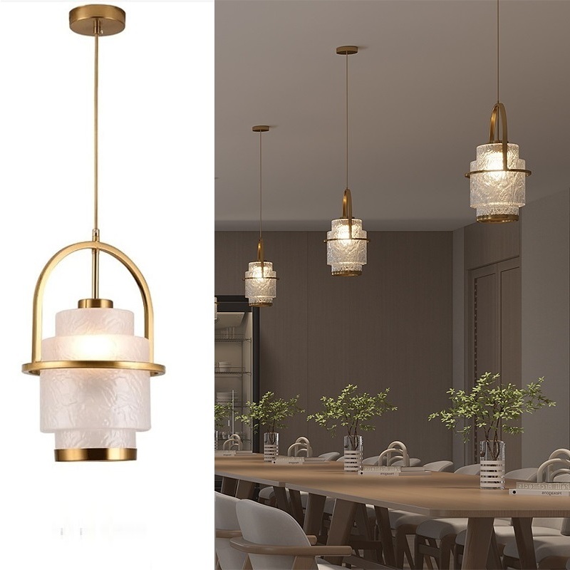 Modern Dining Light Bar Counter Hanging Light, Frosted Glass Shade, Art ...