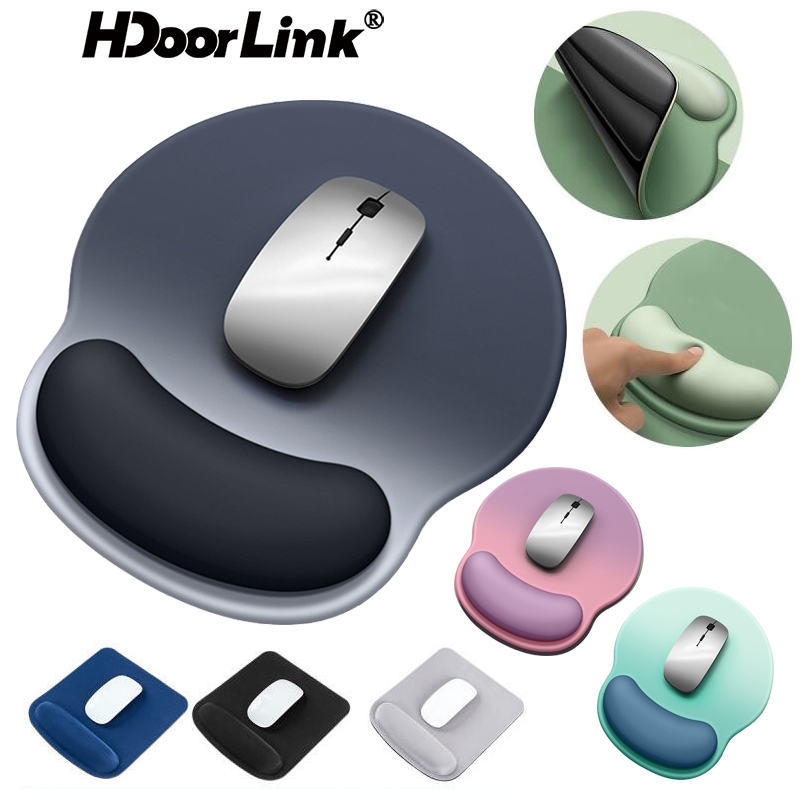 HdoorLink Round Mouse Pad EVA Non Slip Mice Mat Support Wristband For ...
