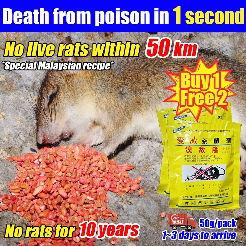 Stronger than cats 200x racun tikus paling kuat 50g/pack Buy 1 Free 2 ...