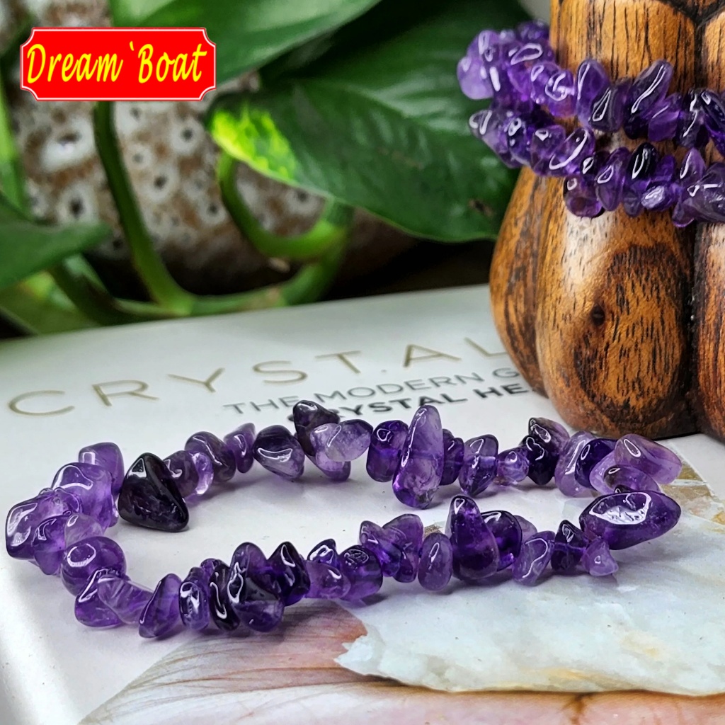 Amethyst Chip Bracelet,Gemstone Bracelet,Feng Shui Bracelet