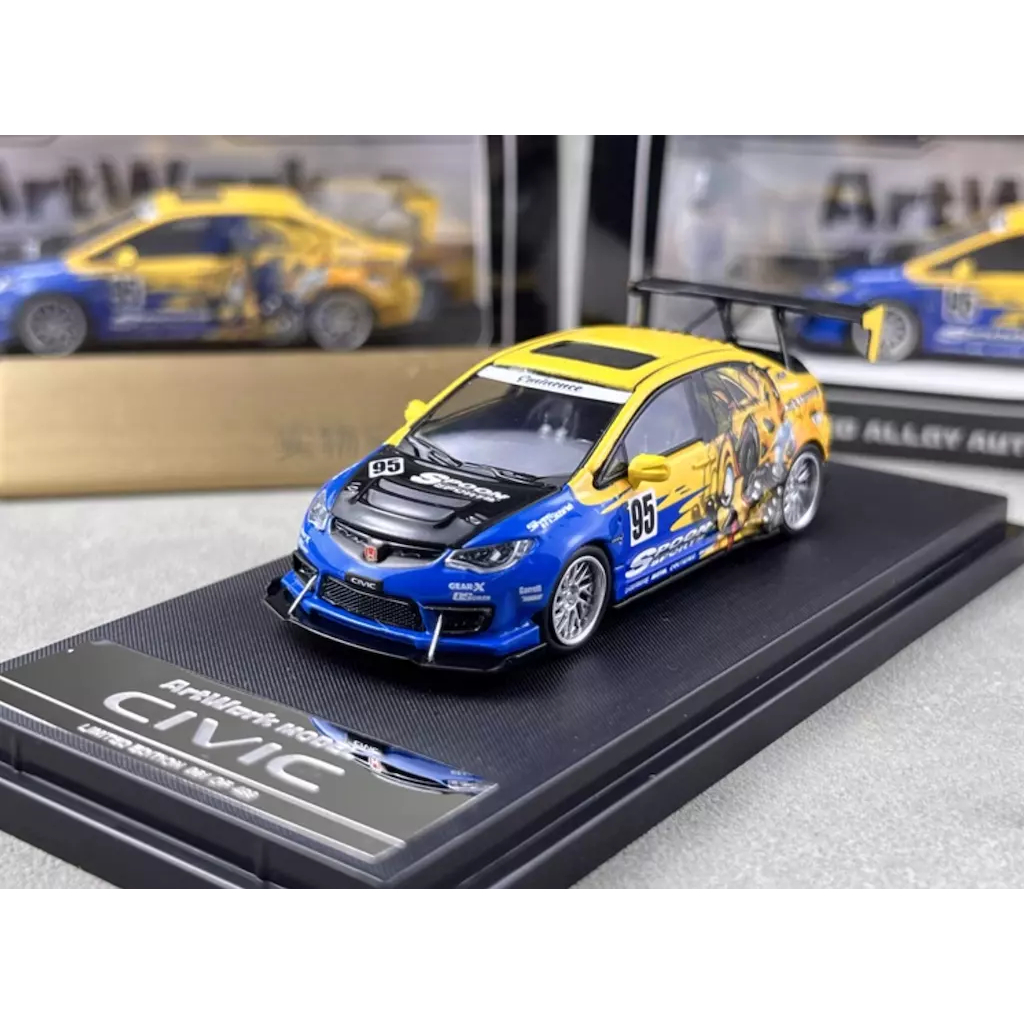 TG Artwork 1/64 JDM Civic Type R FD2 #95 Spoon Sport Model Diecast ...