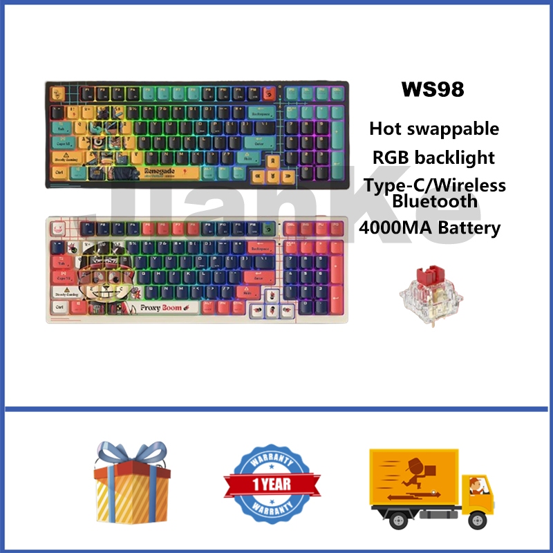 SAVAGEIMPACT Savage Tribe WS98 Wireless Mechanical Keyboard 95% Hot ...