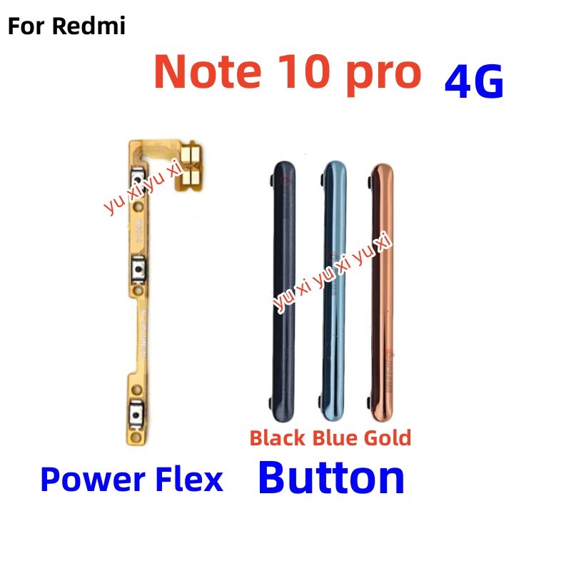 For Redmi Note 10 Pro 4G Power Volume Side Button Flex Cable Keys ...